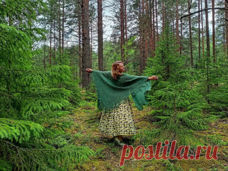 Про мою новую Туманную шаль... Схемы и описание работы. 33 фото | Дурушка вяжет. Живу. Люблю. | Дзен