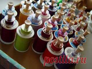 Как хранить намотанные шпульки