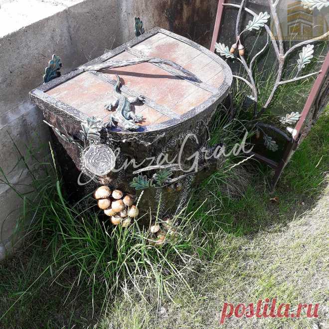 Кованая урна для мусора