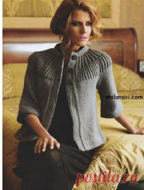 Модели вязаных жакетов с застежкой вверху | Вяжем с Лана Ви