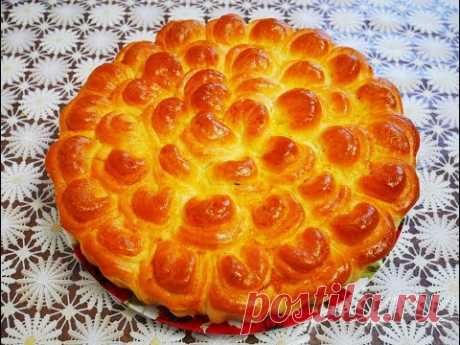 ПИРОГ с ливером ХРИЗАНТЕМА пирог рецепт ВКУСНАЯ домашняя выпечка рецепт