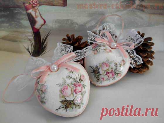 Делаем декупаж новогодней елочной игрушки из пенопласта