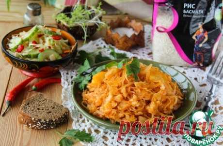 Тушеный капустняк с рисом - кулинарный рецепт