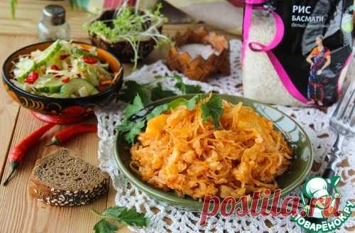 Тушеный капустняк с рисом - кулинарный рецепт