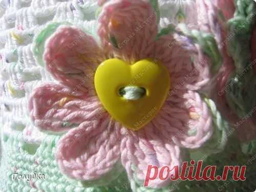 Вяжем вместе : Простой цветочек | Страна Мастеров