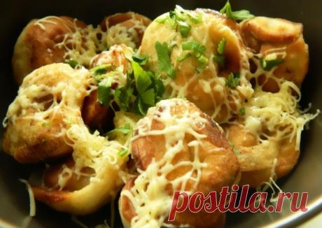 Жареные пельмени с сыром / Простые рецепты
