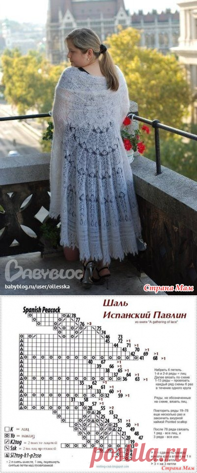 Чудо, а не шаль. Испанский Павлин - Вязание - Страна Мам
