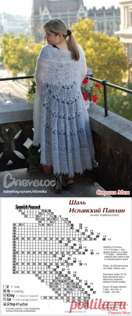 Чудо, а не шаль. Испанский Павлин - Вязание - Страна Мам