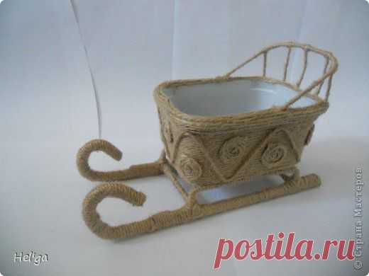 Кашпо-саночки | Страна Мастеров