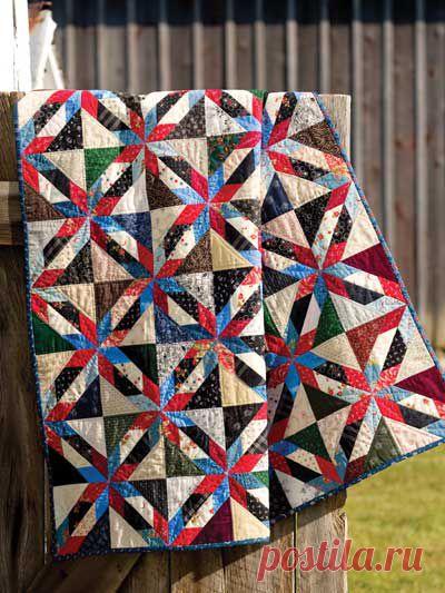 Лоскутное - блестящими звездами - # EQ00610