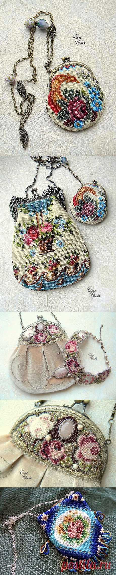 Идеи для вдохновения: Бисерные сумочки мастерицы Ольги Орловой .