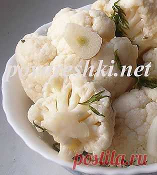 Цв. капуста, маринованная в микроволновке.