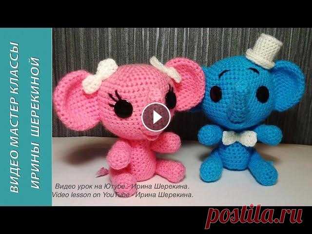 Слоники, ч.1.    Elephants, р. 1.  Amigurumi. Crochet. Ошибка - mistake 29R: (3sc,1inc)*6 = 30sc. Поблагодарить меня за работу можно по ссылке To thank me for the work, you can link to...