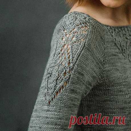 Акцент на плечи. Красивые узоры спицами со схемами | Вязунчик — вяжем вместе | Яндекс Дзен