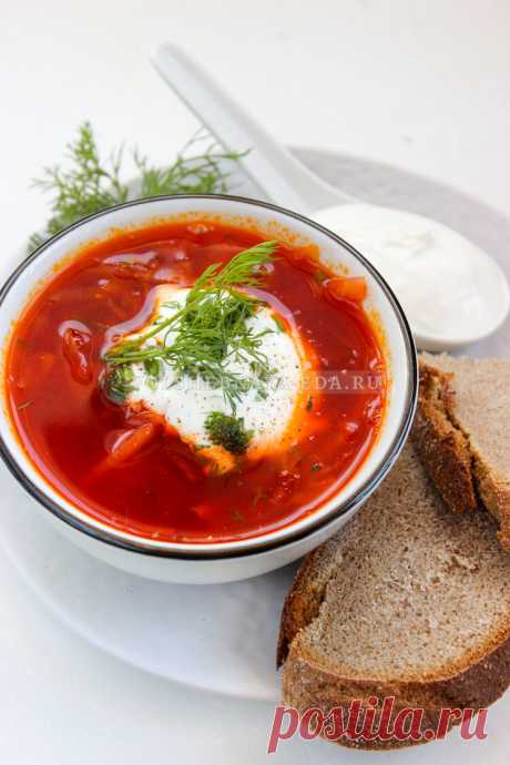 Борщ в мультиварке с консервированной фасолью | Волшебная Eда.ру