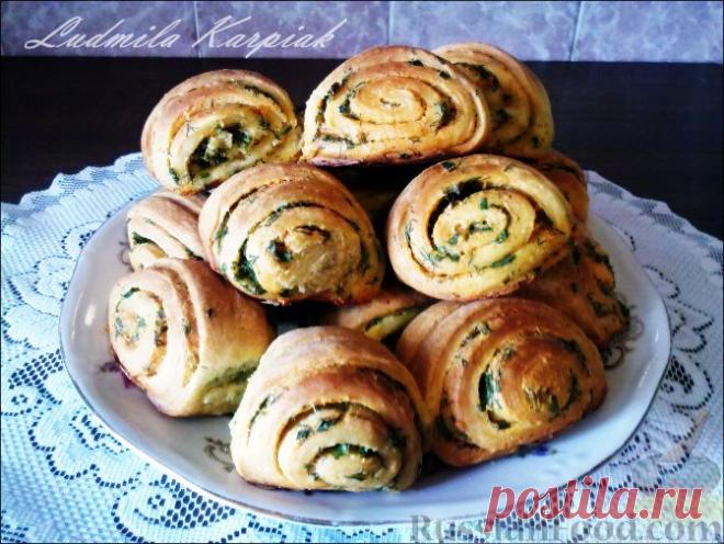 Рецепт: Картофельно-сметанные булочки с зеленью на RussianFood.com