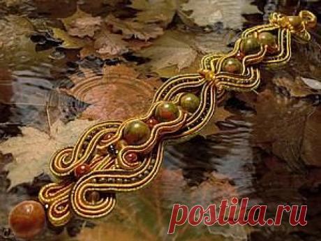 Мастер-класс: Осенний браслет в сутажной технике - Ярмарка Мастеров - ручная работа, handmade