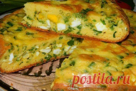 Простой пирог с зеленым луком и яйцом в мультиварке, рецепт — Вкусо.ру
