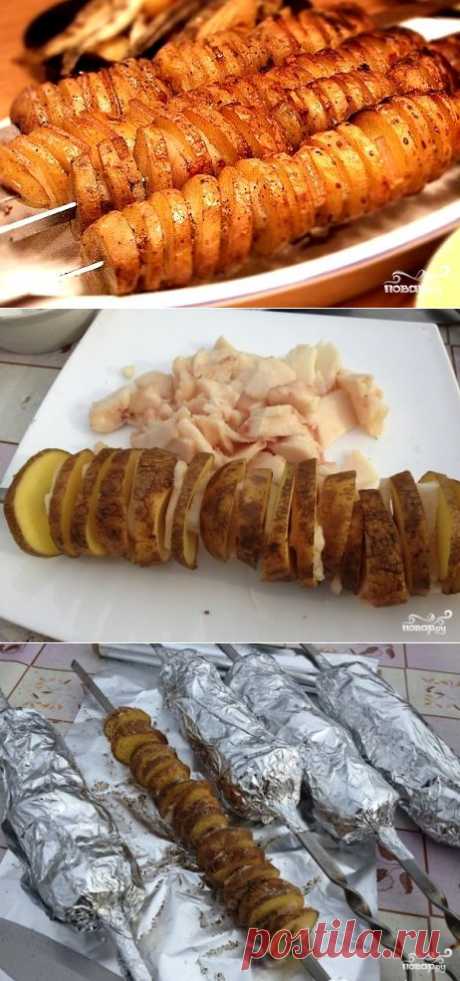 Картофель в фольге на углях - пошаговый кулинарный рецепт на Повар.ру