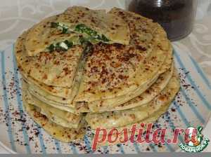 Кутабы с зеленью и брынзой 