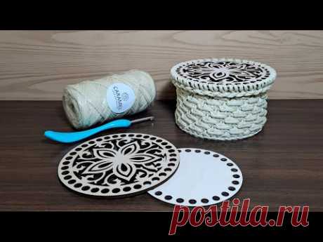 Ажурная крышка для корзинки.