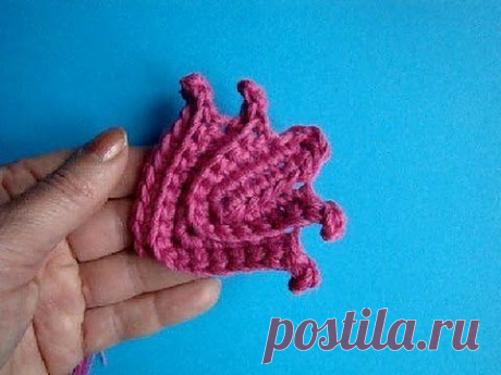 ▶ Как вязать листик - ирландское кружево Урок 300 Irish lace How to knit crochet leaf - YouTube
