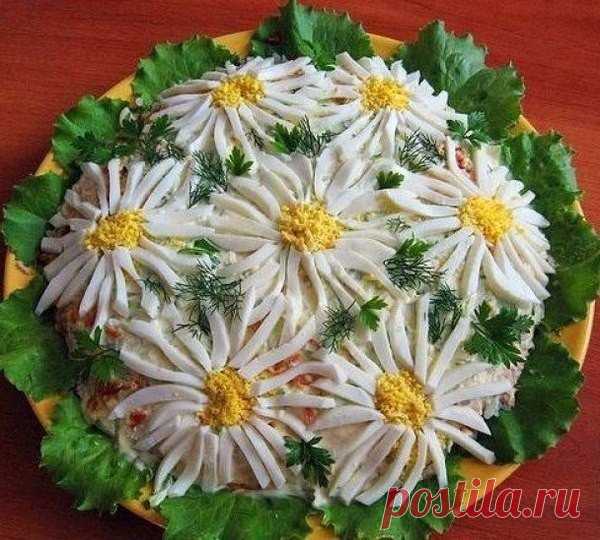 Салат "Ромашковое поле"
