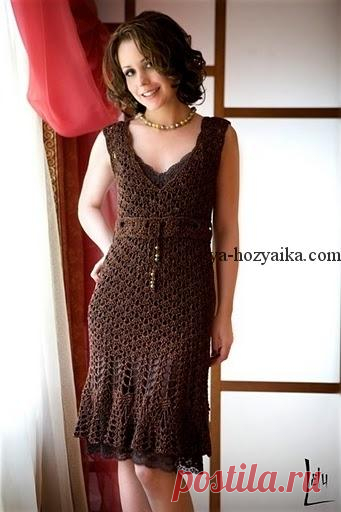 Платье крючком от Karen Millen крючком. Вязаное крючком платье схемы бесплатно Платье крючком от Karen Millen крючком. Вязаное крючком платье схемы бесплатно