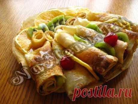 Блины с апельсином и киви
