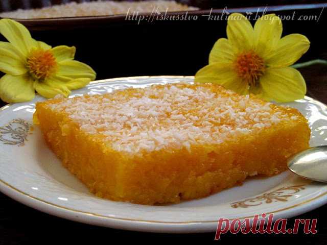 Тыквенный манник - Вкусные рецепты Открываю тыквенный сезон чудесным манником! Различия этого манника от других не только в наличии тыквы, а еще в том, что в рецепте нет ни яиц, ни муки, ни даже масла))) А еще вкусная пропитка, как в восточных сладостях. Манник получается сочный, нежный, ароматный, и конечно же очень вкусный!!! По сладости — сладкий, но не приторный, …