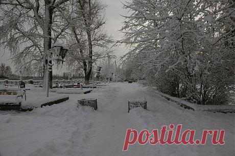 Зимняя набережная. Людиново