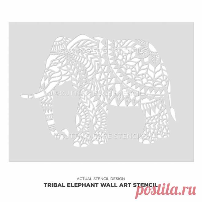 Tribal Elephant Wall Art Stencil DIY Tribal Design Geometric Stencil for Home Makeovers - Etsy Chile