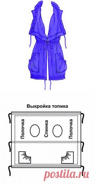 Очень простая выкройка летней туники