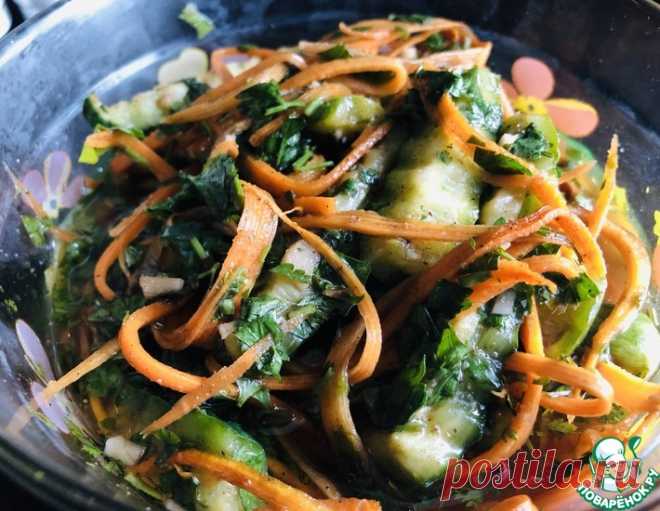 Острая закуска из огурцов – кулинарный рецепт