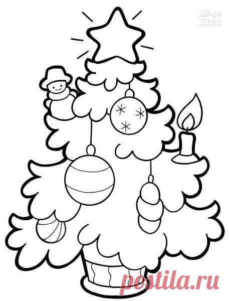 Елочки. Трафареты. Готовимся к Новому году. / Рукоделие