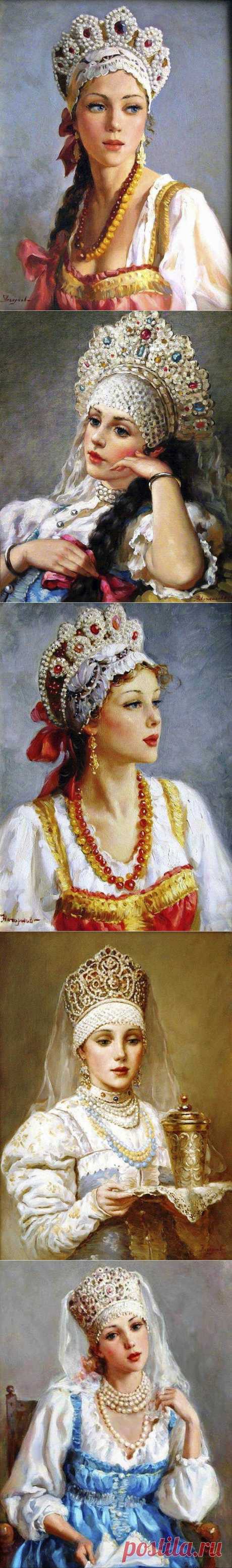 Русские красавицы художника Владислава Нагорнова