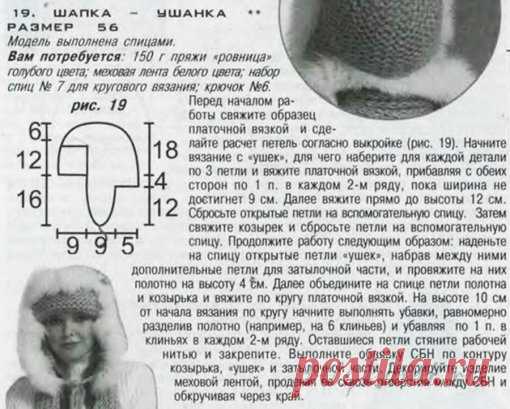 Шапка спицами » Сайт "Ручками" - делаем вещи своими руками