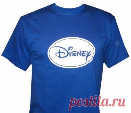 Футоблка Роял - синего цвета. Печать лого Дисней.
