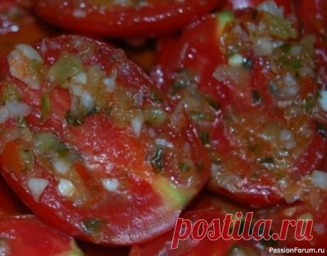 Помидоры по корейски, быстро, вкусно