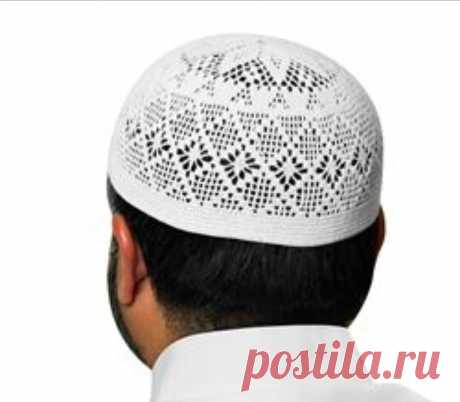 Мужская шапочка для молитвы связанная крючком