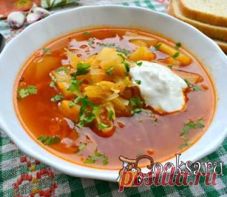 Постный летний борщ без мяса фото рецепт приготовления