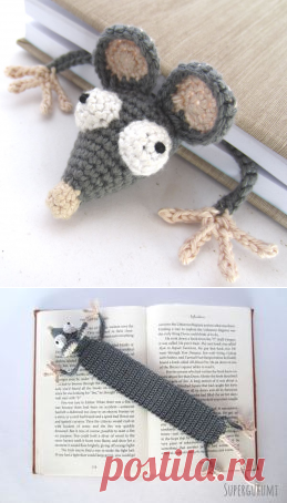 Amigurumi вязание крючком Крыса Закладка - "Книга-Rat" - Supergurumi