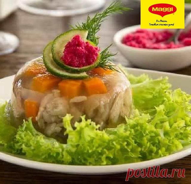 Праздничный холодец из свинины - Надо приготовить! Рецепт Праздничный холодец из свинины  от Maggi.ru. Лучшие рецепты вкуснейших блюд специально для Вас.