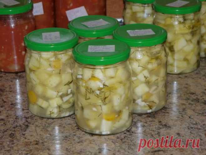Рецепт: Салат из кабачков на зиму