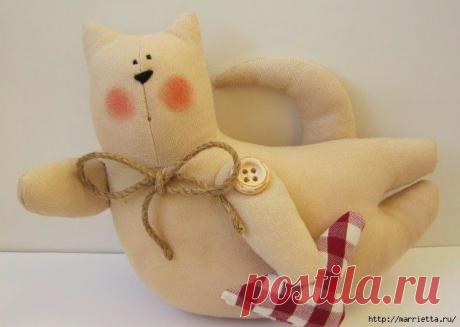 Летящий кот в стиле тильда. Выкройка