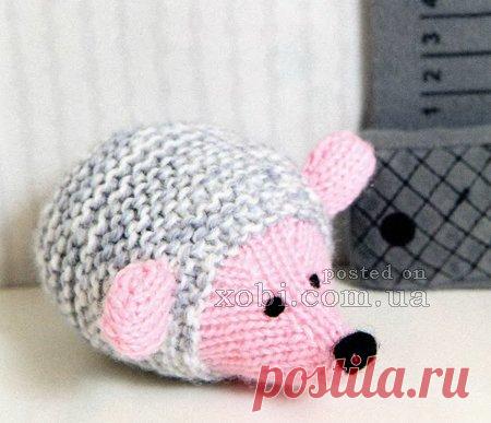 вязаная игрушка ежик