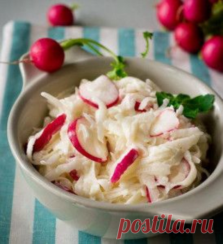 Салат из кольраби и редиса