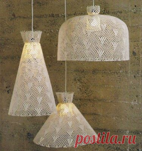 Cool Stuff: Crocheted Pendant Lights