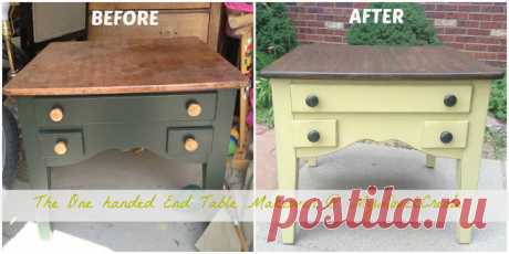 The one handed end table makeover | My Love 2 Create
