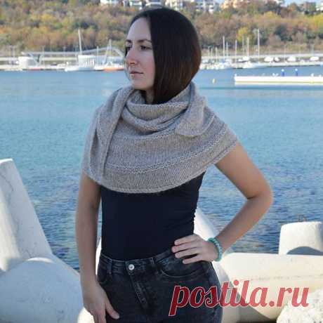 Вяжем треугольные платки. Часть 2. Полукруглый платок